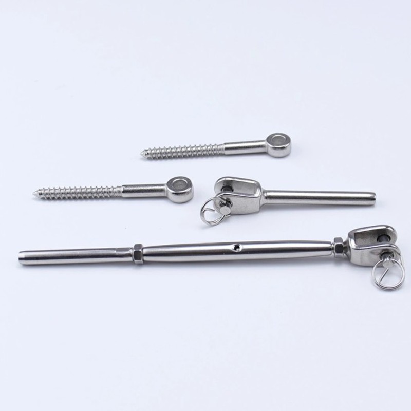 Stainless Steel Jaw Swage Stud Turnbuckle Balustrade Rigging for 1/8