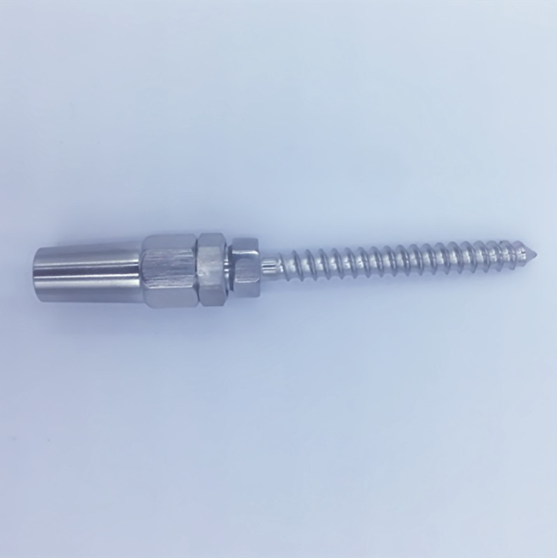 Swageless Wood Lag Screw Terminal Stainless Steel Marine Grade T316 for 18 and 316'' Cable