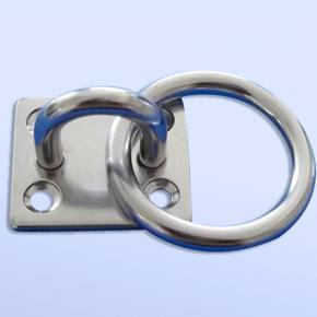 Stainless Steel Square Eye Plate with Ring